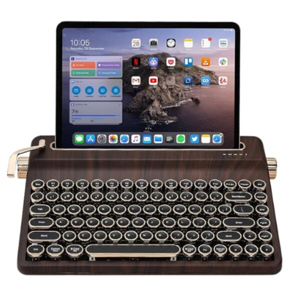 QL75 Wireless Typewriter Hot Swap Retro Mechanical Keyboard – New in Box - Picture 1 of 4